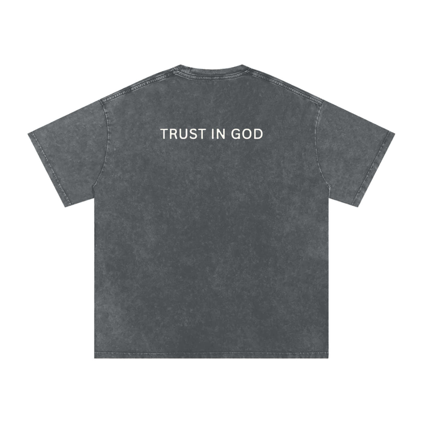 Trust In God Snow Washed Oversized Tee