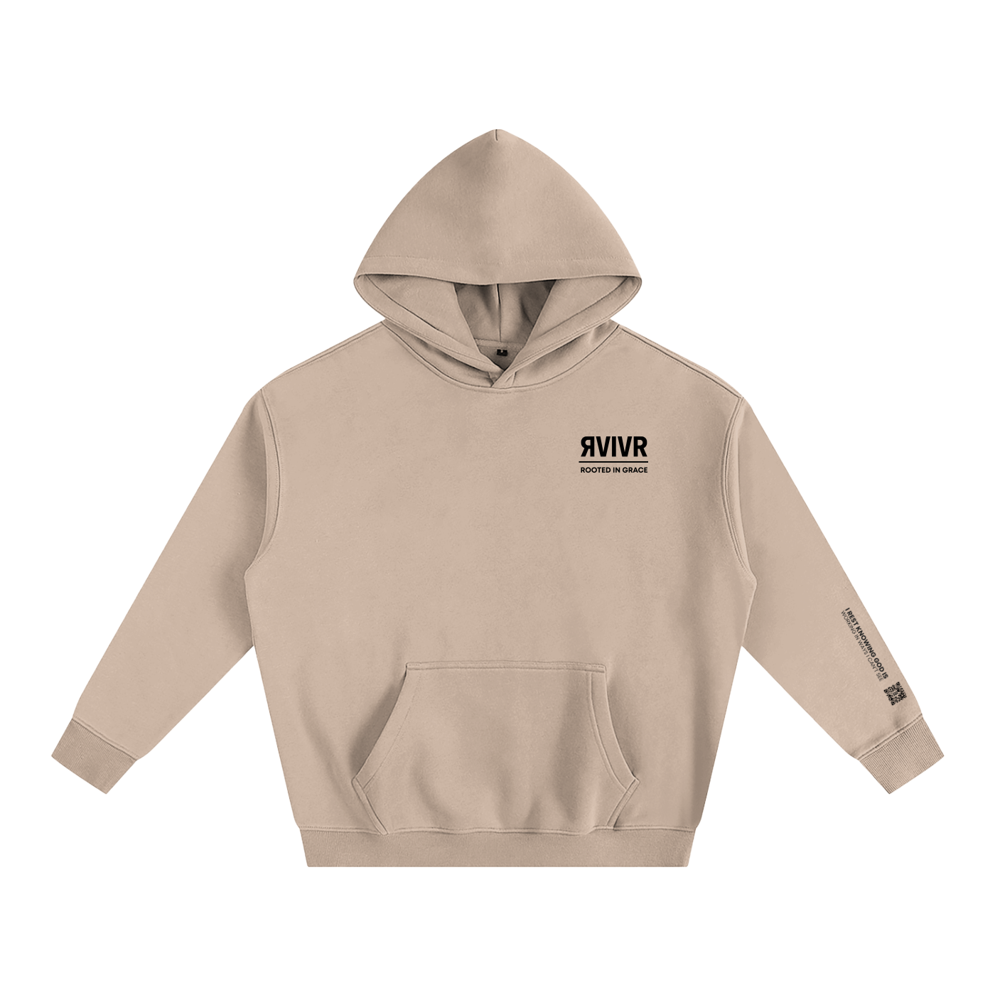 Foundation Oversized Fleece Hoodie - Apricot