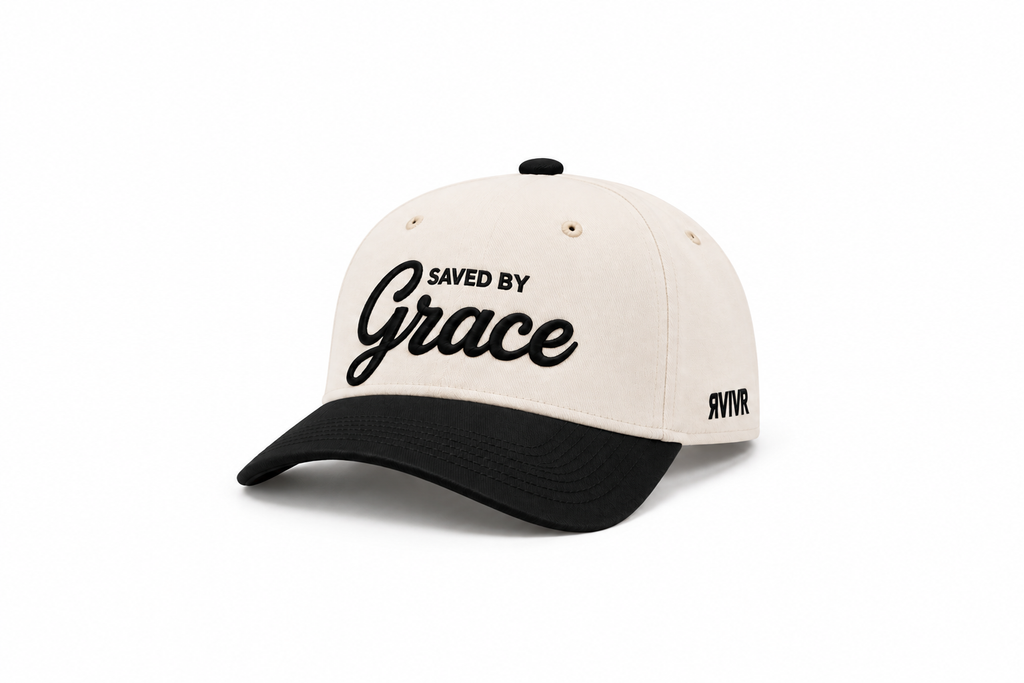 Saved By Grace Embroidered Snapback Hat