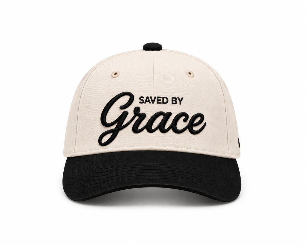 Saved By Grace Embroidered Snapback Hat