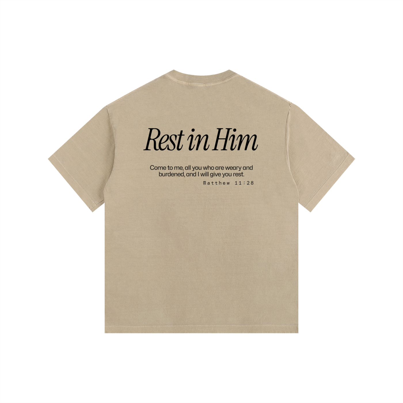Rest In Him Vintage Washed Oversized Tee