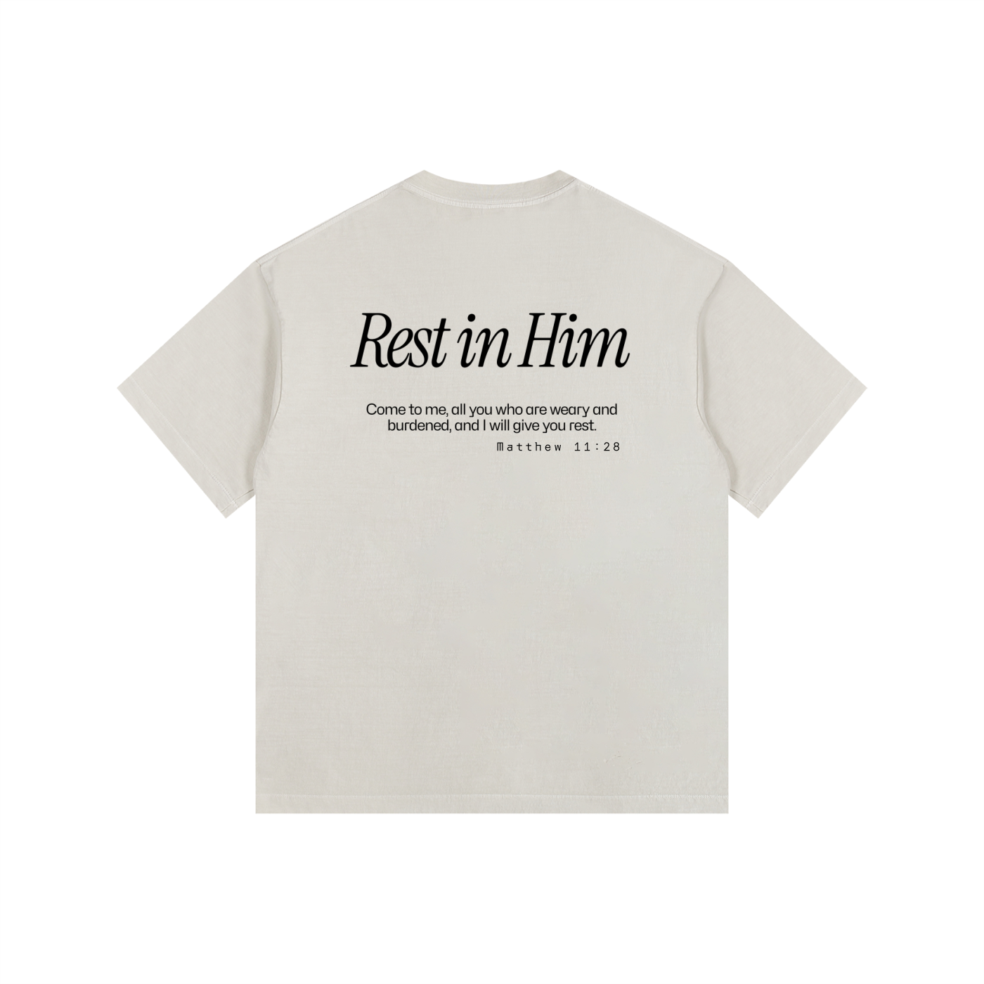 Rest In Him Vintage Washed Oversized Tee
