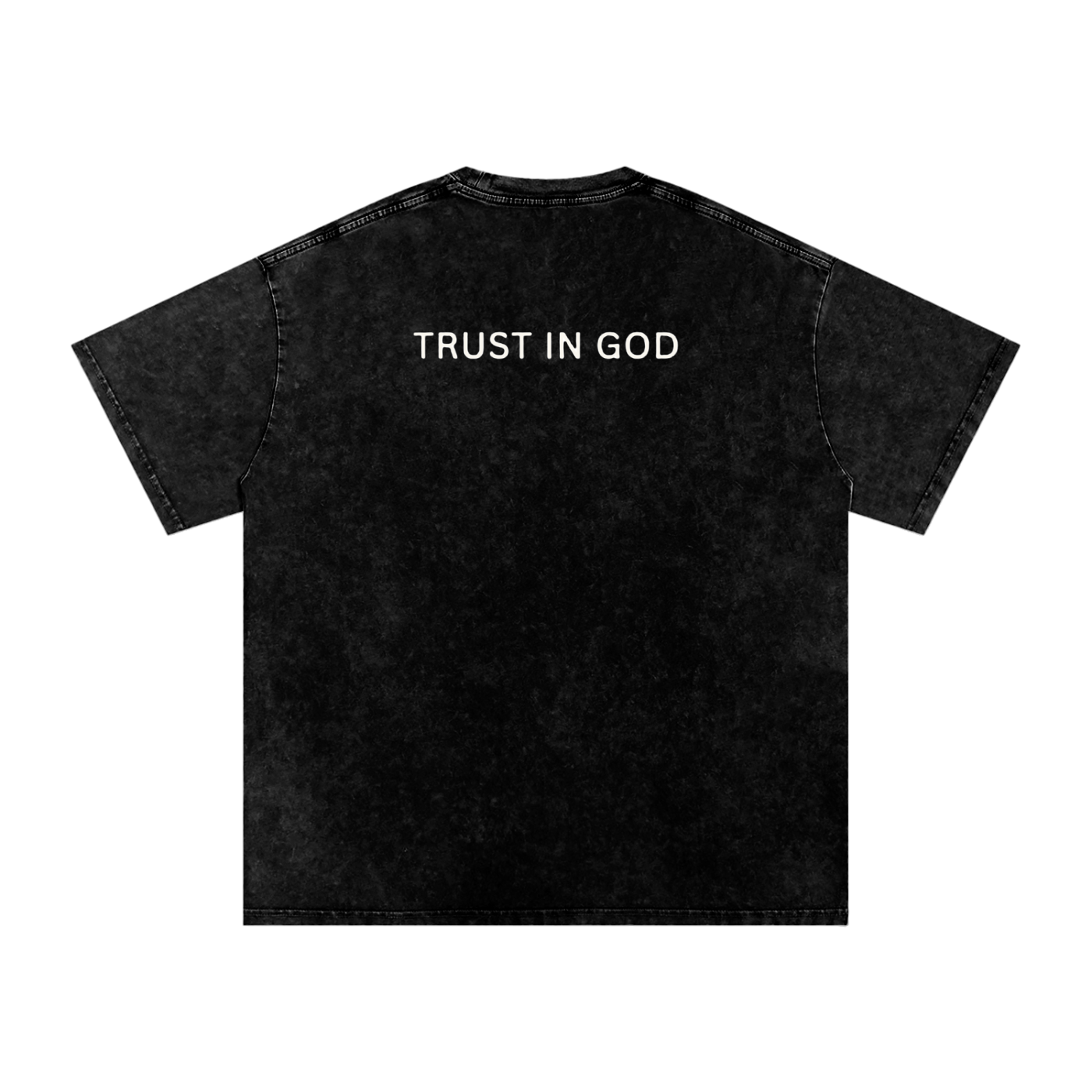 Trust In God Snow Washed Oversized Tee