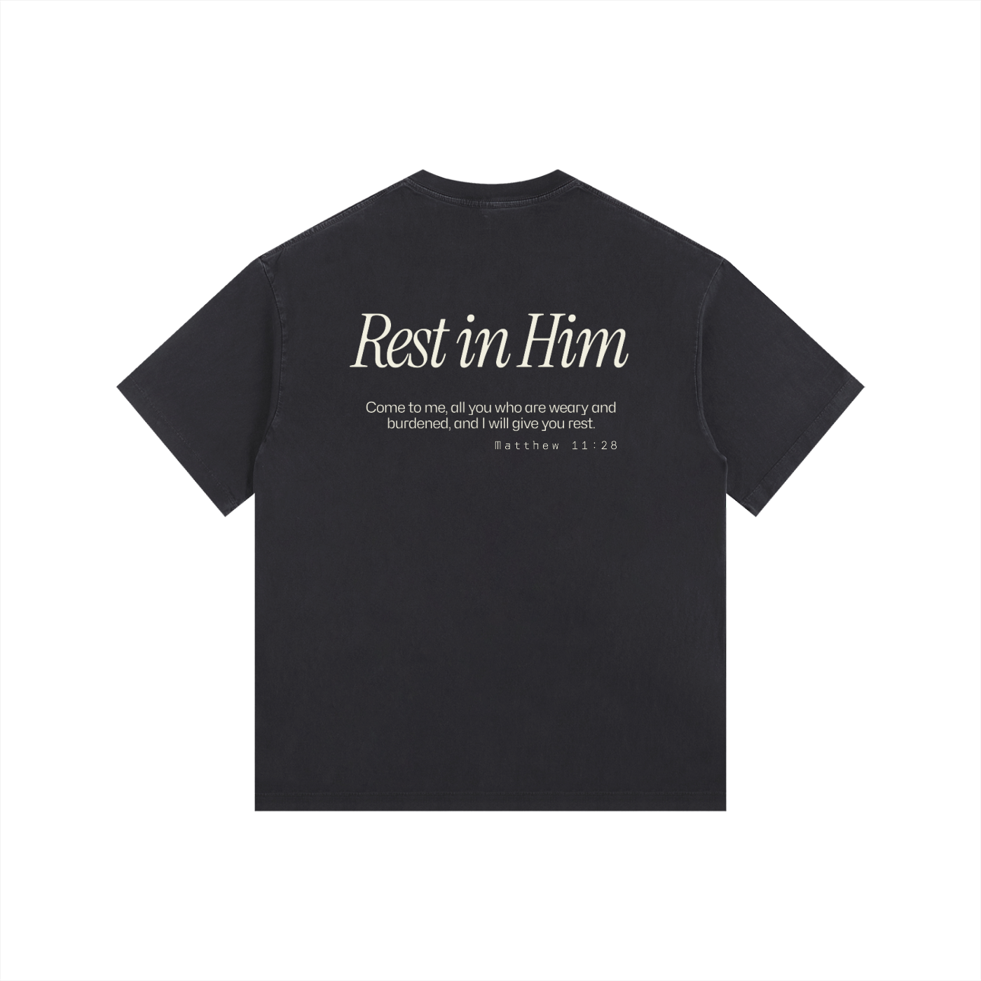 Rest In Him Vintage Washed Oversized Tee