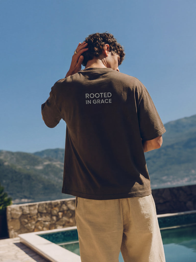 Foundation Box Tee - Coffee